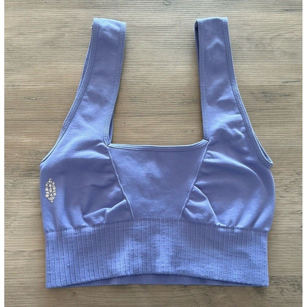 Free People, Textured Good Karma Bra, Purple, XS/S